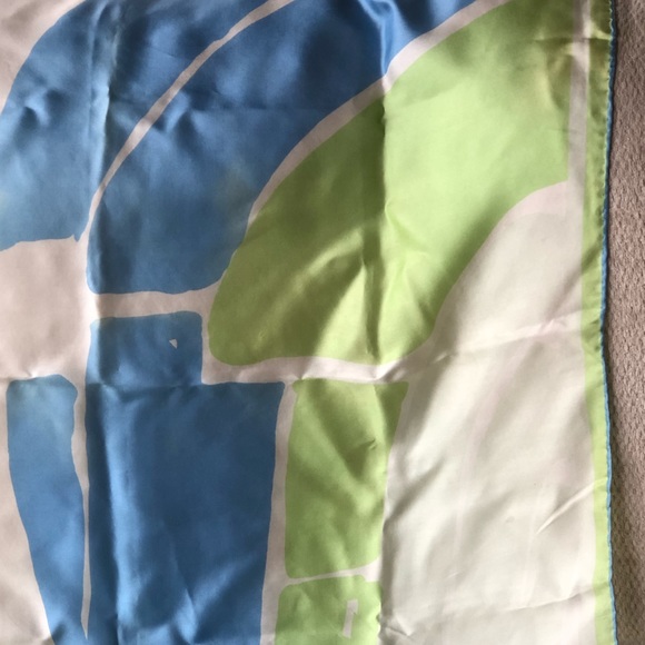 Vintage Accessories - Vintage Vera blue & green silk scarf